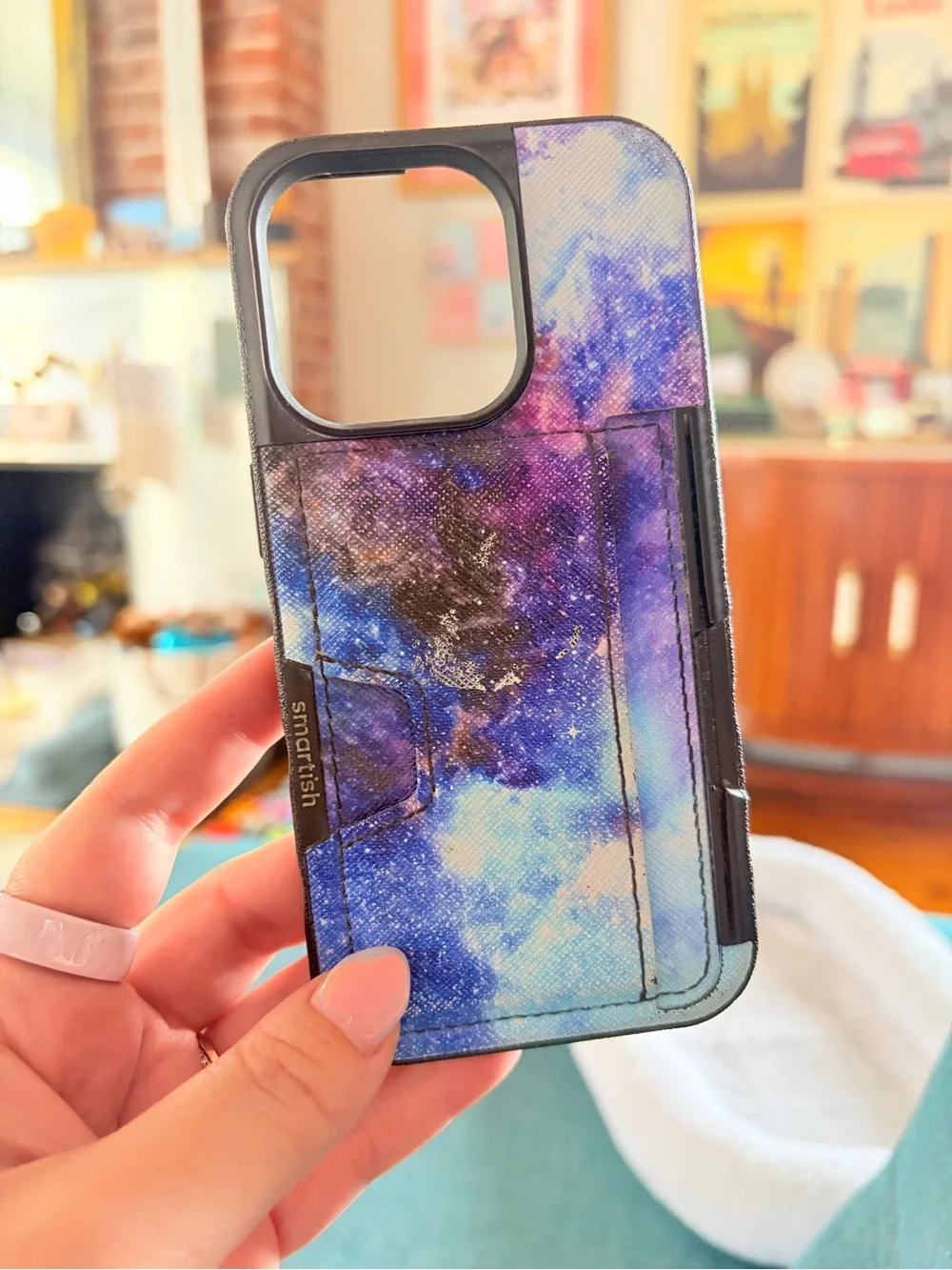 Galaxy celestial paint splatter phone case 14pro